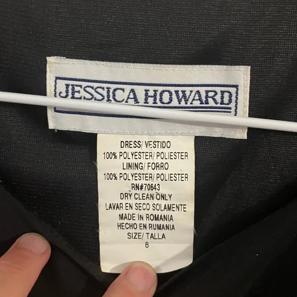 Jessica Howard Vintage Floral Black Short Sleeve Maxi Dress Size: 8 - Picture 4 of 4